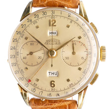 Load image into Gallery viewer, Angelus Chronodato 18K Solid Gold Vintage Chronograph Watch