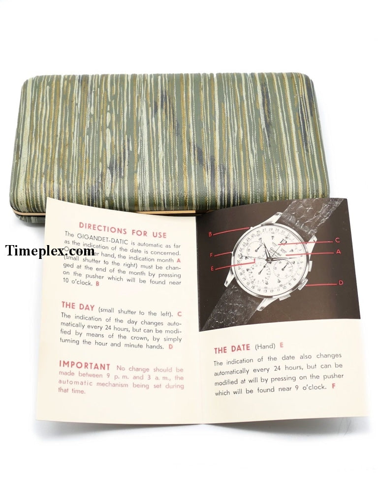 Gigandet Wakmann Datic Tramelan Triple Date Chronograph - Boxed