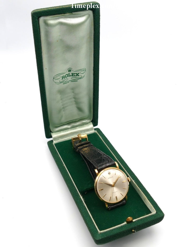 Rolex Precision 18K Gold Classic Dress Watch Reference 9659