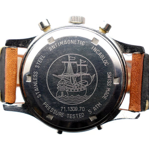 Wakmann 71.1309.70 Ship Reverse Panda Dial Chronograph