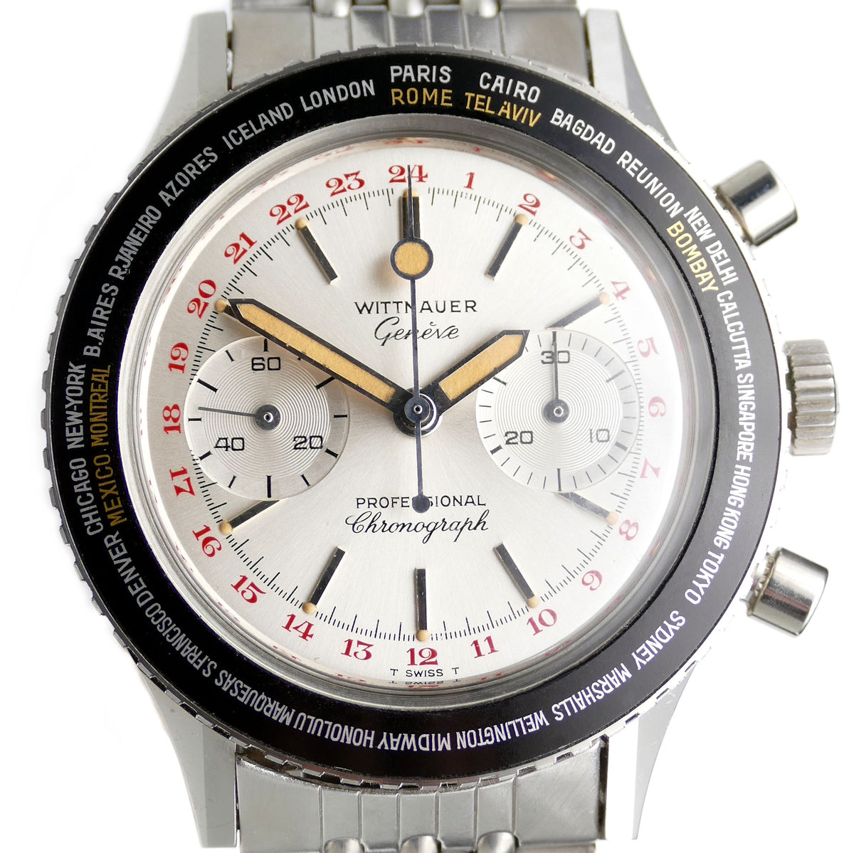 a*n様 Wittnauer 7004B jumbo size クロノグラフ ラ Wittnauer 7004A