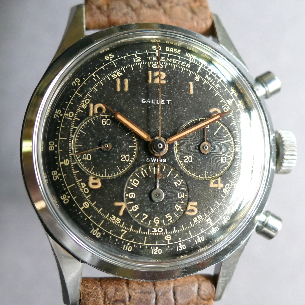 Gallet Jim Clark Excelsior Park Vintage Chronograph with Tropical Dial