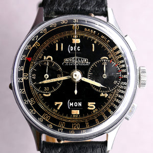 Angelus Chronodato Stainless Steel Radium Chronograph