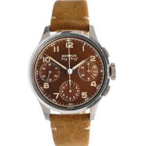 Benrus Sky Chief Brown Dial Vintage Chronograph Watch