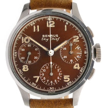 Load image into Gallery viewer, Benrus Sky Chief Tropical Brown Dial Vintage Chronograph Watch