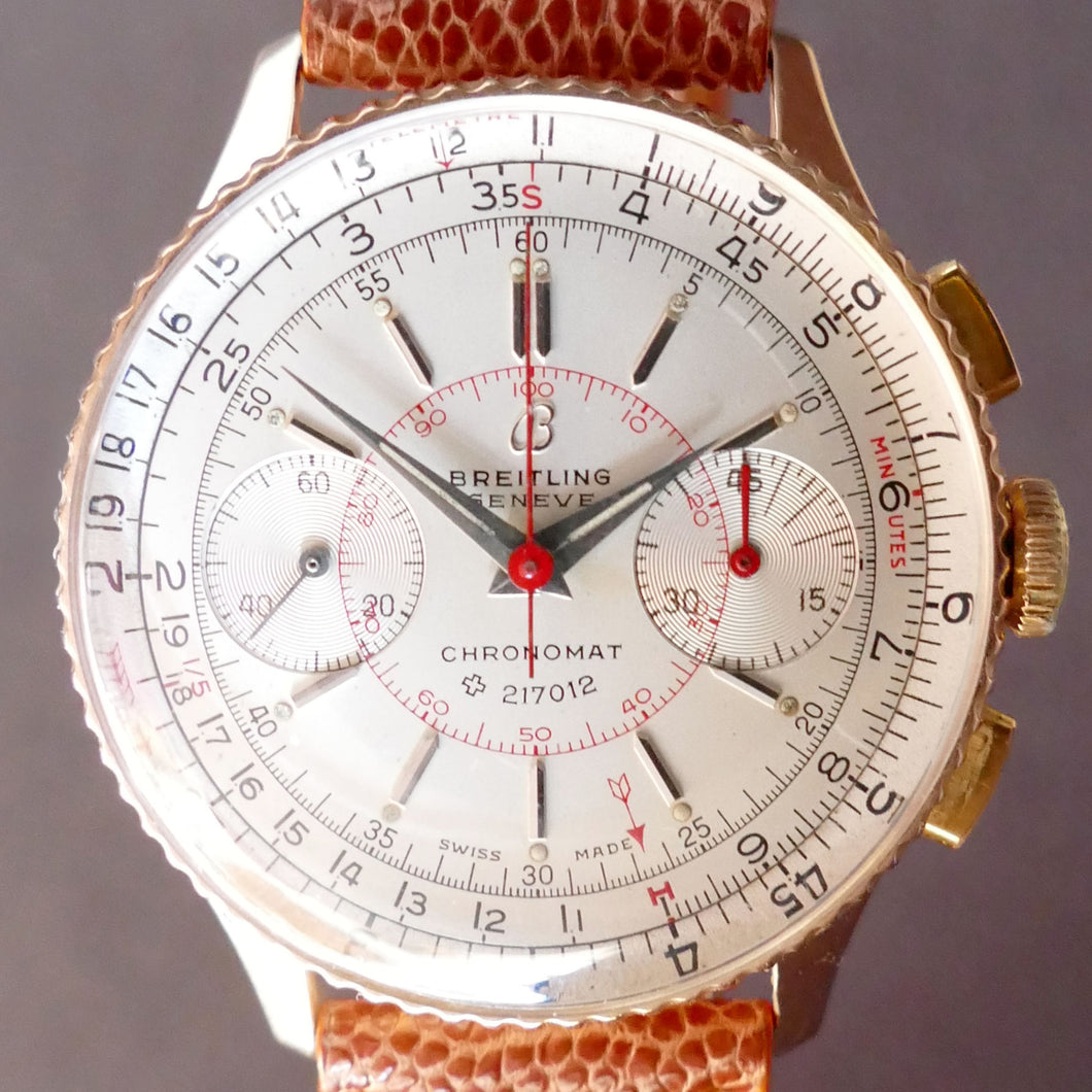 Breitlilng Chronomat 769 18K Rose Gold Vintage Chronograph Watch