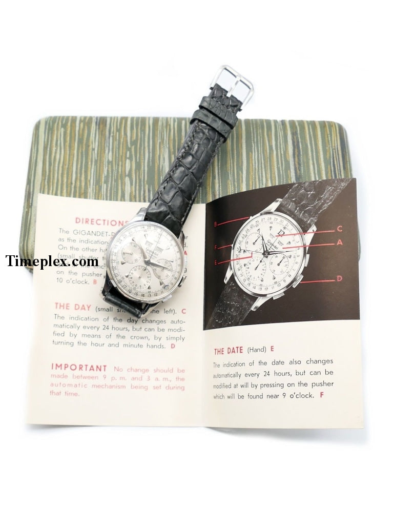 Gigandet Wakmann Datic Tramelan Triple Date Chronograph Boxed