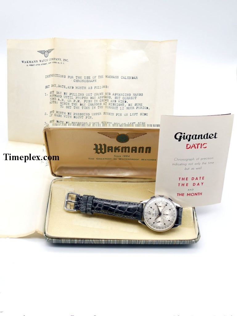 Wakmann triple deals calendar chronograph