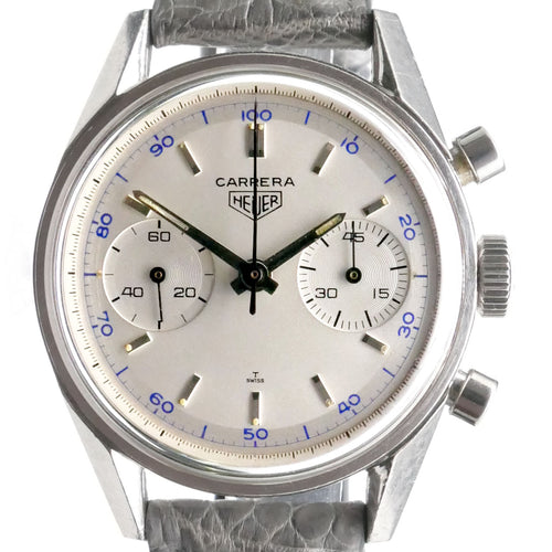 Heuer Carrera 3647D Blue Decimal Dial