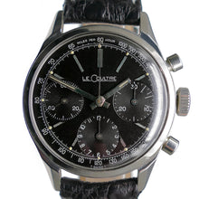 Load image into Gallery viewer, LeCoultre E335 Master Mariner Black Dial Valjoux 72 Chronograph Watch Circa 1972