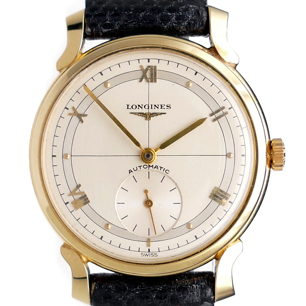 Longines 14K Automatic Dress Watch LK29 Circa 1952 Timeplex Longines 14K Automatic Dress Watch LK29 Circa 1952 Timeplex