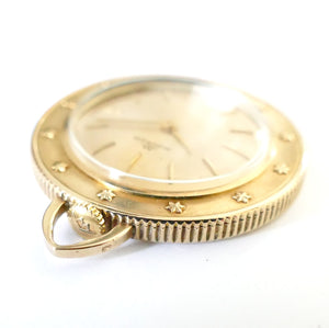 Movado signed crown 14K Gold Saint Christopher Coin Edge Watch