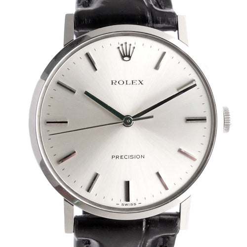 Rolex Precision 34.110 Stainless Steel Dress Watch 