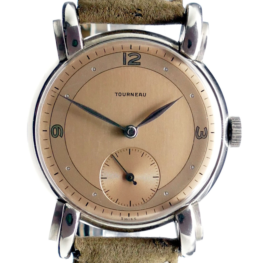 Tourneau Art Deco 34mm Vintage Stainless Steel Watch