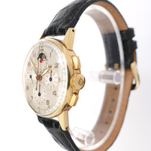 Load image into Gallery viewer, Universal Geneve Tri-Compax 14K Solid Gold Moonphase Chronograph 52202