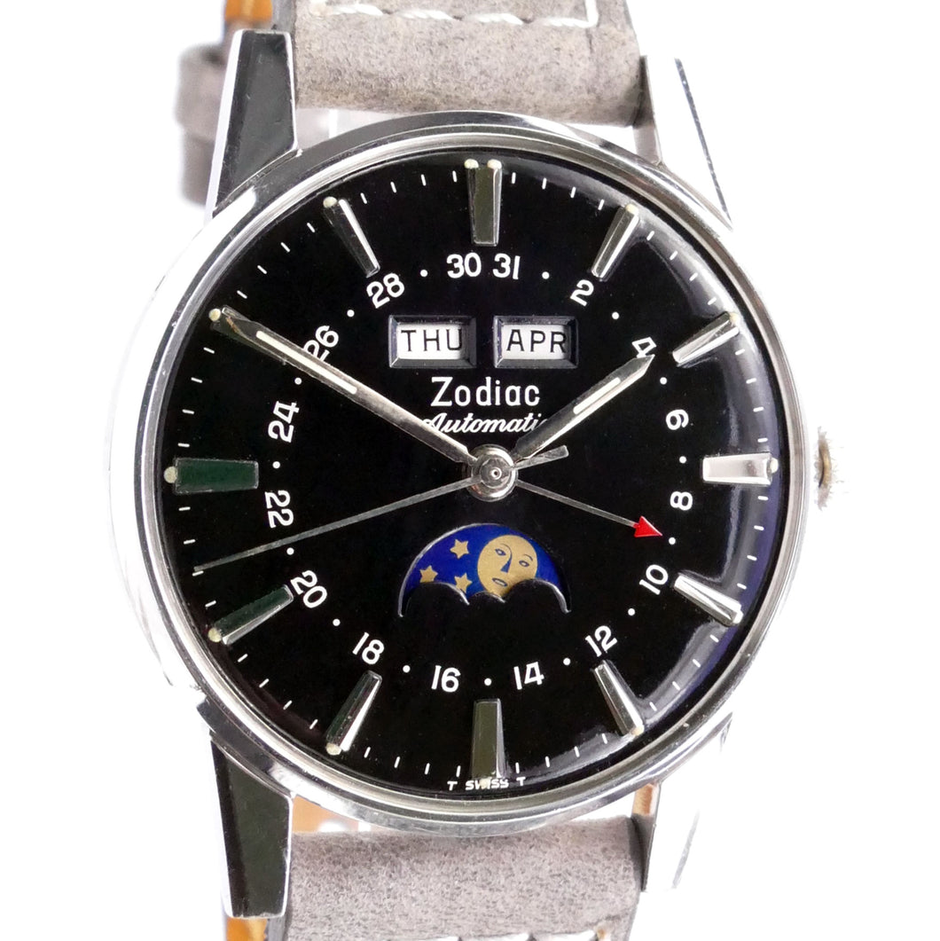 Zodiac Automatic Moonphase Watch - Triple Date Steel