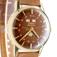 Load image into Gallery viewer, Zodiac Tropical Brown Dial Automatic Moonphase Watch