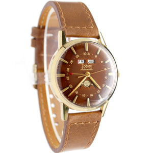 Zodiac Tropical Brown Dial Automatic Moonphase Watch
